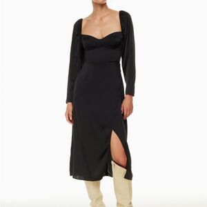 Aritzia Wildfred Masquerade Black Dres